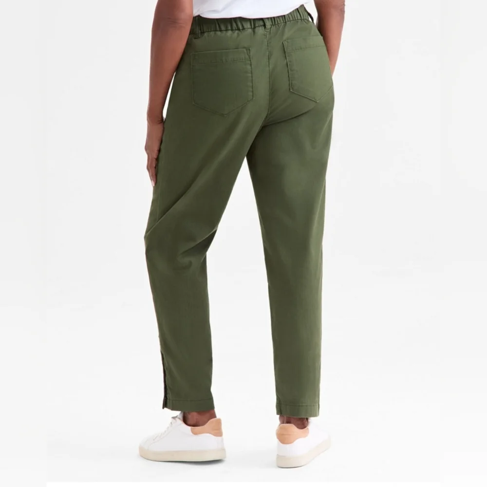 STYLE & CO. WOMEN'S HIGH RISE BUTTON HEM STRAIGHT LEG PANTS SIZE 12